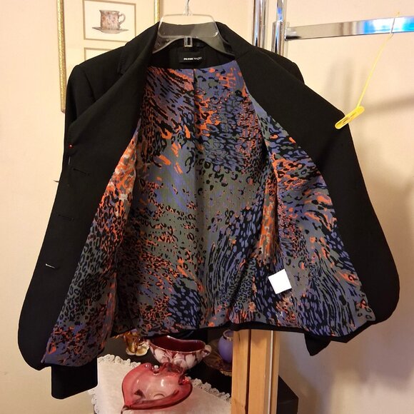 Preowned FRANK WALDER Women's High Quality Lined Black Blazer Jacket Size 38 - Picture 9 of 12